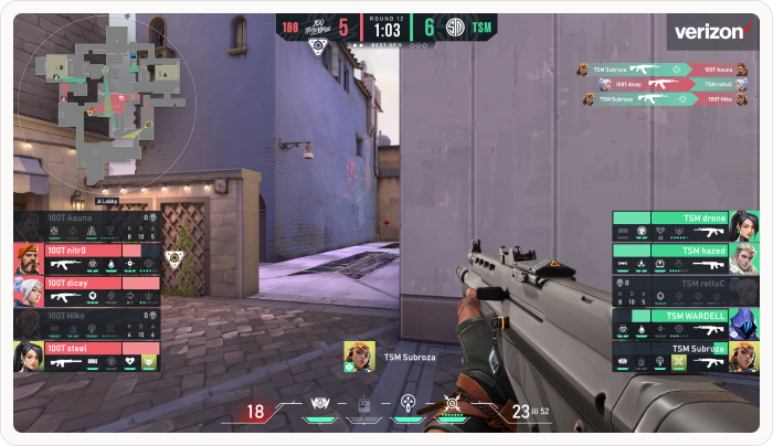 A thumbnail, showing the final redesign of the improved Valorant E-sports casting screen